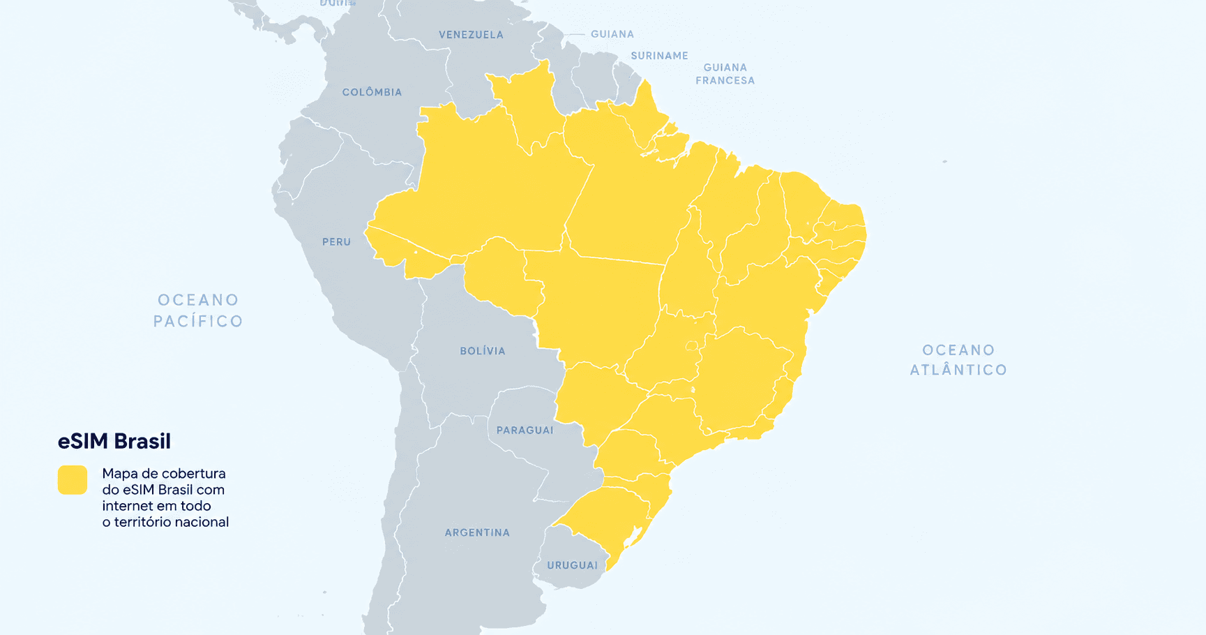 Mapa de cobertura do Brasil